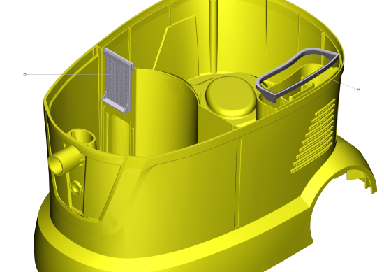 KÄRCHER Professional Ersatzteile Spruehextraktion Puzzi 8/1 C with hand nozzle EU 1.100-225.0 Gehaeuse kpl. Puzzi 8/1 C