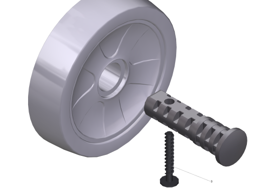 KÄRCHER Professional Ersatzteile Sauger T 7/1 EU 1.527-107.0 Rad kpl. T 7/1