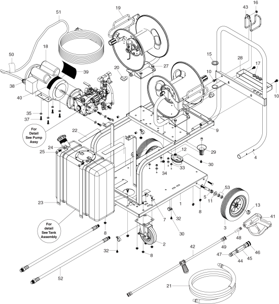 KÄRCHER Professional Ersatzteile Hochdruckreiniger Kaltwasser HD 2.0/1000 Dual Mister Cart 1.106-161.0 Exploded View