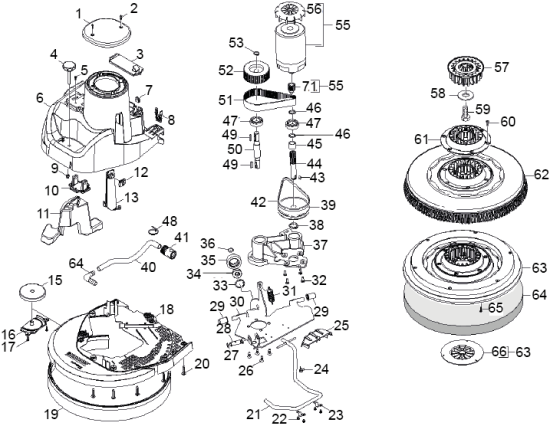 KÄRCHER Professional Ersatzteile Bodenreiniger B 40 W Bp 9.398-669.0 Kopfstueck