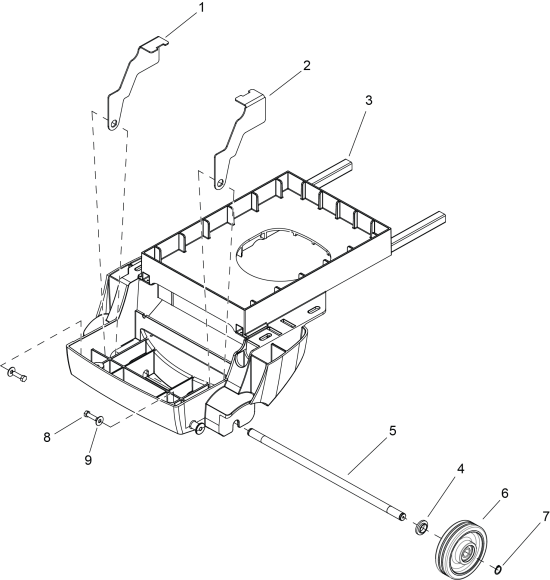 KÄRCHER Professional Ersatzteile Bodenreiniger PROD ASSEMBLY MACHINES 1.008-097.0 FRAME & REAR WHEELS