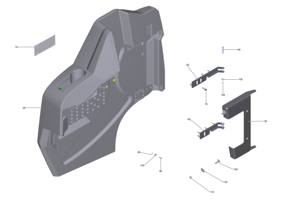 KÄRCHER Professional Ersatzteile Kehrmaschinen KM 100/120 R Bp Pack Haube rechts kpl. 1.280-172.0