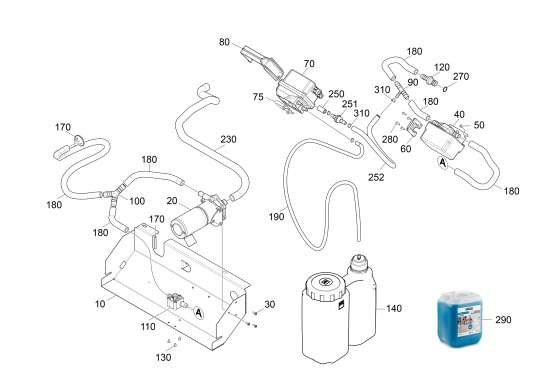 KÄRCHER Professional Ersatzteile Bodenreiniger B 150 R Bp Pack Dose+240AhGel+D90 1.246-034.0 Wassersystem Dose