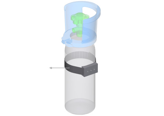 KÄRCHER Professional Ersatzteile Wasserspender WPD 200 Adv. Black  ABS Halter CO2-Flasche 0,5 & 2 kg