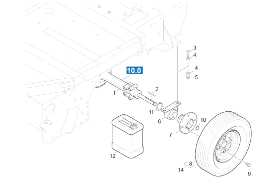 KÄRCHER Professional Ersatzteile Kehrmaschinen KM 100/100 R D  Fahrantrieb 1.280-115.0