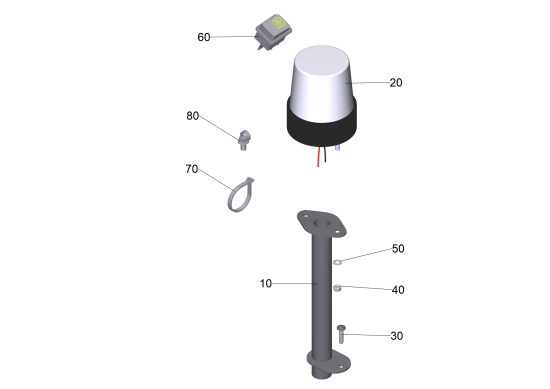 KÄRCHER Professional Ersatzteile Kehrmaschinen KM 100/120 R G  ABS Rundumkennleuchte LED