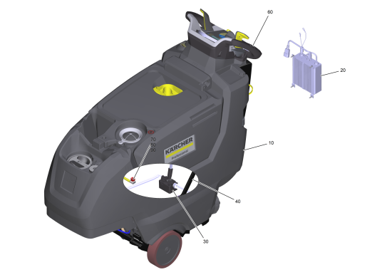KÄRCHER Professional Ersatzteile Bodenreiniger B 50 W Bp Pack 115Ah+D51 1.533-238.0 B 50 W (good) Bp