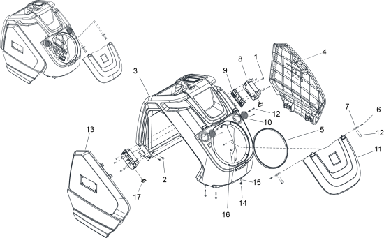 KÄRCHER Professional Ersatzteile Sauger CHARIOT 4 CV 60/1 LI 1.012-103.0 MAIN BODY DELUXE