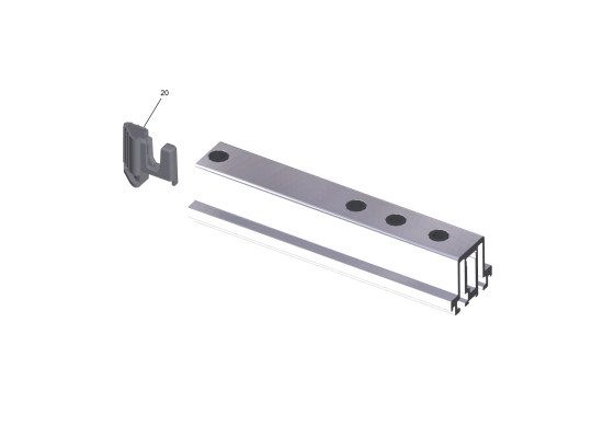 KÄRCHER Professional Ersatzteile Bodenreiniger KIRA B 50 1.533-001.0 Profil vormontiert links