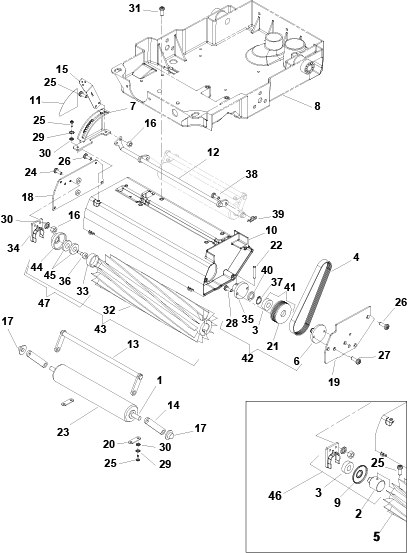 KÄRCHER Professional Ersatzteile Bodenreiniger BETCO FIBER PRO 8 1.008-021.0 BRUSH ASSEMBLY