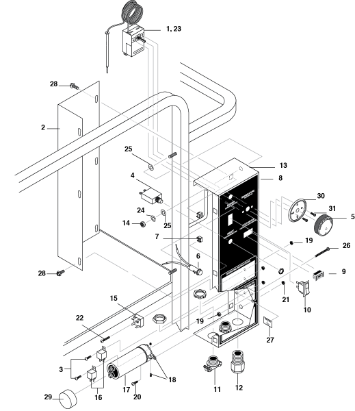 KÄRCHER Professional Ersatzteile Hochdruckreiniger Heisswasser KARCHER SGP-403537E CAL 1.110-083.0 CONTROL PANEL
