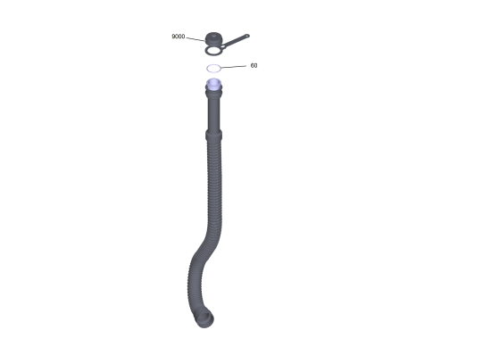 KÄRCHER Professional Ersatzteile Bodenreiniger B 260 RI Bp Pack Dose+SB+R100 1.480-252.0 Ablassschlauch kpl. oelfest DN50
