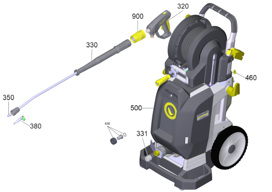 KÄRCHER Professional Ersatzteile Hochdruckreiniger Kaltwasser HD 10/25-4 SXA EU-II 1.286-974.0 HD 10/25-4 SXA *EU-II