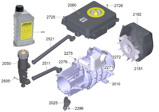 KÄRCHER Professional Ersatzteile Hochdruckreiniger Kaltwasser HD 13/18-4 SXA Plus 1.286-957.0 Pumpensatz HD 13/18-4 SX EU 62W1628