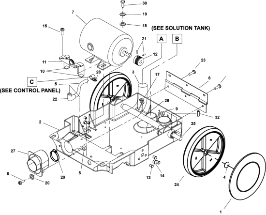 KÄRCHER Professional Ersatzteile Bodenreiniger SCE-20 1.008-659.0 Frame