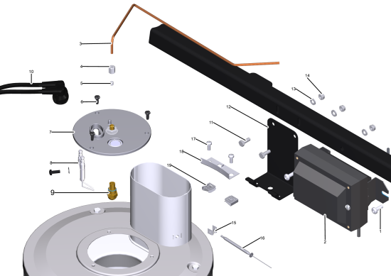 KÄRCHER Professional Ersatzteile Hochdruckreiniger Heisswasser HDS  2.2/12 Ed 1.109-151.0 Brenner Haube 120V