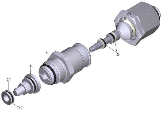 KÄRCHER Professional Ersatzteile Hochdruckreiniger Heisswasser HDS 8/20 G EU 1.210-920.0 Ueberstroemer mit Ventilsitz