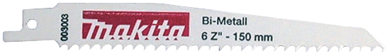 Makita Zubehör Reciprosägeblatt 150/6Z BiM Holz/Kunststoff/Aluminium