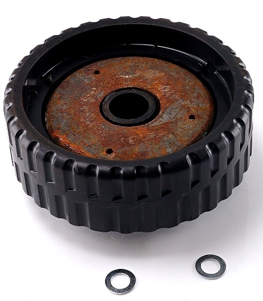 Ersatzteile Lux Tools Elektromäher E 1800-42 Typ: 18ACE4L2694 (2010) Grundgerät VORDERRAD (OHNE GEGENGEWICHT)