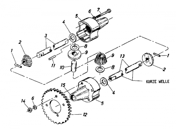 Ersatzteile Columbia Rasentraktoren RD 10/660 SL Typ: 135-5290  (1985) Differential