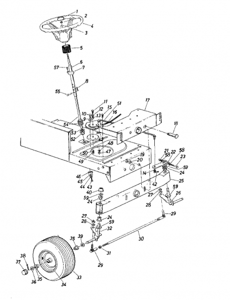 Ersatzteile Novotrac Rasentraktoren NOVO SUPER 110 SL Typ: 135-6821 (1985) Vorderachse