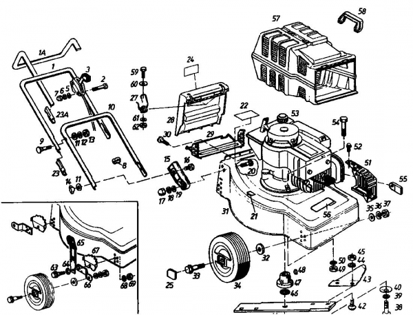 Ersatzteile Golf Motormäher Golf HB Typ: 02880.03 (1985) Grundgerät
