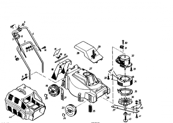 Ersatzteile Golf Elektromäher 140 HE Typ: 02889.01  (1985) Grundgerät