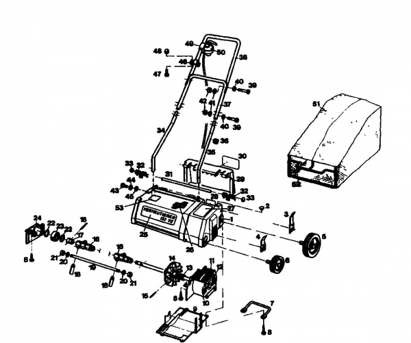 Ersatzteile Golf Elektrovertikutierer 132 VE Typ: 02890.01  (1985) Grundgerät