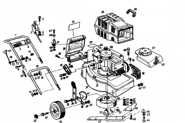 Ersatzteile Golf Motormäher 245 HL 4 Typ: 02874.09  (1985) Grundgerät