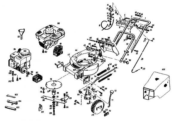 Ersatzteile Gutbrod Motormäher mit Antrieb HB 55 R Typ: 02882.03  (1985) Grundgerät