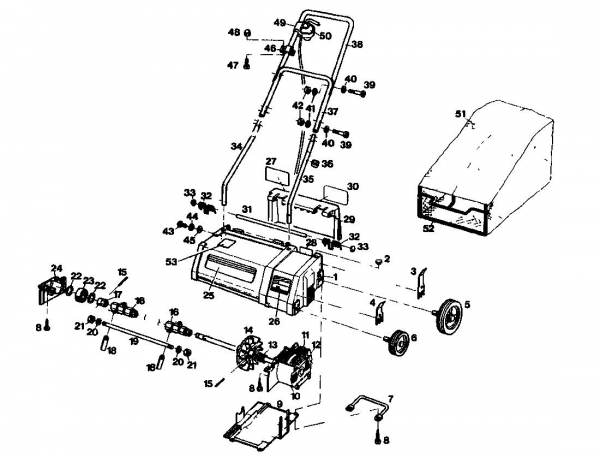 Ersatzteile Gutbrod Elektrovertikutierer VE 32 Typ: 02890.02  (1985) Grundgerät