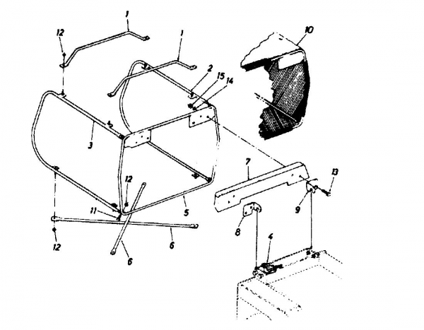 Ersatzteile Columbia Rasentraktoren RD 10/660 SL Typ: 136-5290 (1986) Grasfangkorb