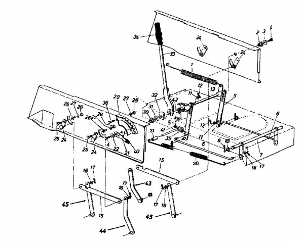 Ersatzteile Novotrac Rasentraktoren NOVOTRAC 110 Typ: 136-6821 (1986) Mähwerksaushebung