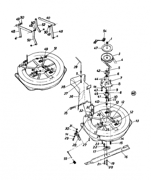 Ersatzteile Novotrac Rasentraktoren NOVOTRAC 110 Typ: 136-6821 (1986) Mähwerk C (30"/76cm)