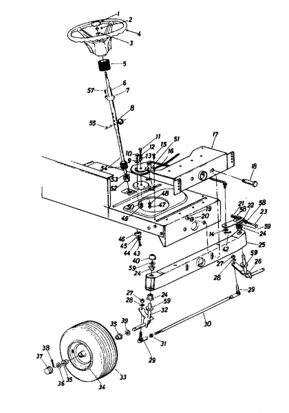 Ersatzteile Novotrac Rasentraktoren NOVOTRAC 110 Typ: 136-6821 (1986) Vorderachse