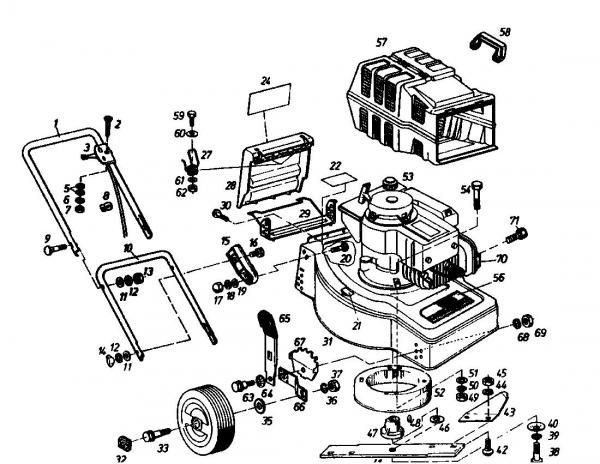 Ersatzteile Golf Motormäher Golf 4 T Typ: 02891.02  (1986) Grundgerät