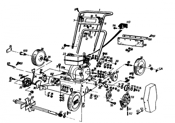Ersatzteile Golf Motorvertikutierer 140 V 4 Typ: 00054.05  (1986) Grundgerät