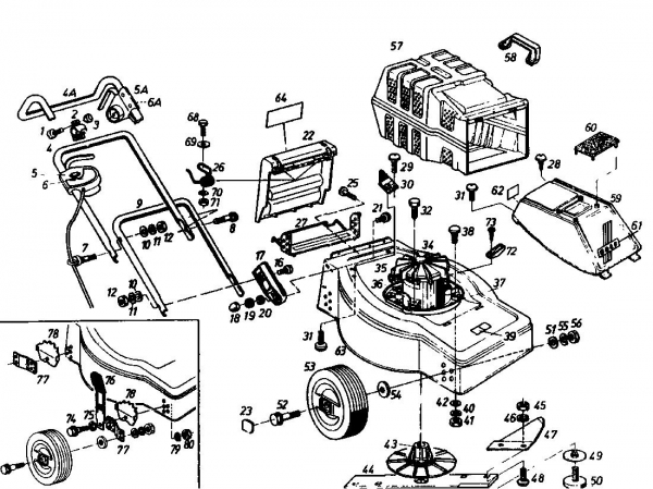 Ersatzteile Golf Elektromäher 245 EF Typ: 02881.02  (1986) Grundgerät