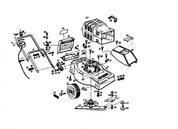 Ersatzteile Gutbrod Elektromäher Turbo 46 HE Typ: 02899.01  (1986) Grundgerät