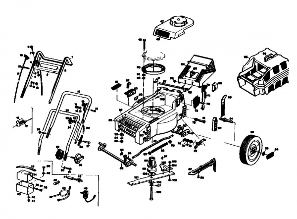 Ersatzteile Gutbrod Motormäher HB 40 Typ: 02896.01  (1986) Grundgerät