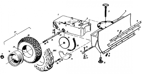 Ersatzteile Gutbrod Schneeräumer SR 800 Typ: 02888.01  (1986) Grundgerät
