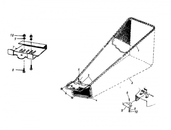 Ersatzteile Zubehör Rasenmäher Grasfangeinrichtung 066 - für Seitenauswerfer Typ: 190-0660  (1987) Grasfangkorb