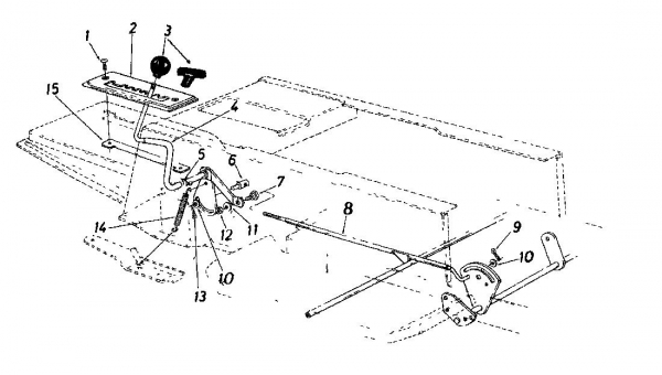 Ersatzteile Columbia Rasentraktoren 110/760 HA Typ: 136-6220 (1986) Schalthebel