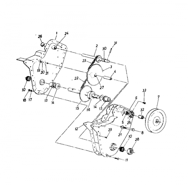 Ersatzteile MTD Motorhacke Gartentiller 3 Typ: 217-0300  (1987) Kettenkasten 