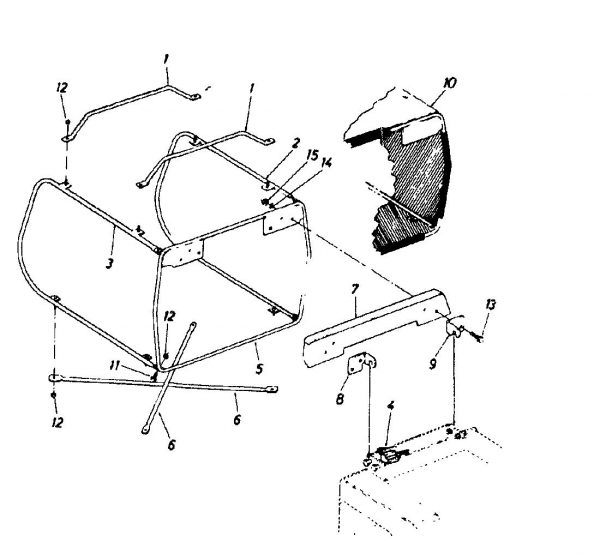 Ersatzteile Columbia Rasentraktoren RD 11/660 Typ: 137-5240 (1987) Grasfangkorb