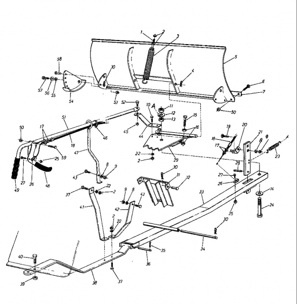 Ersatzteile Zubehör Garten- und Rasentraktoren Räumschild für 800 Serie Kastenrahmen Typ: 194-9401  (1986) Räumschild