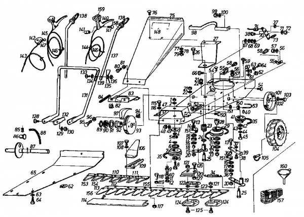 Ersatzteile Gutbrod Balkenmäher BM 700 Typ: 07510.01  (1987) Grundgerät