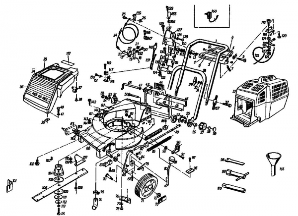 Ersatzteile Gutbrod Motormäher mit Antrieb HB 45 REL Typ: 02885.02  (1987) Grundgerät