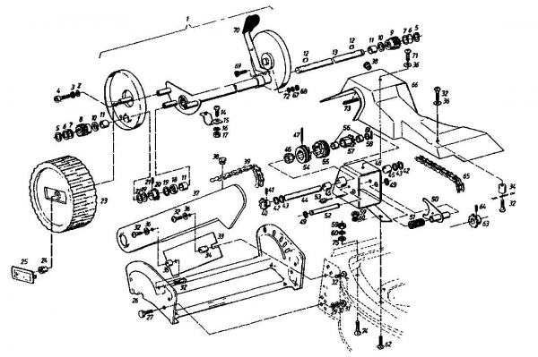 Ersatzteile Gutbrod Motormäher mit Antrieb HB 46 R Typ: 02877.02  (1987) Fahrantrieb, Räder