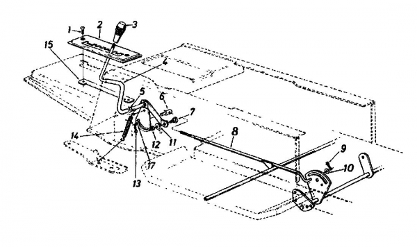 Ersatzteile Columbia Rasentraktoren 111/960 Typ: 138-6370 (1988) Schalthebel